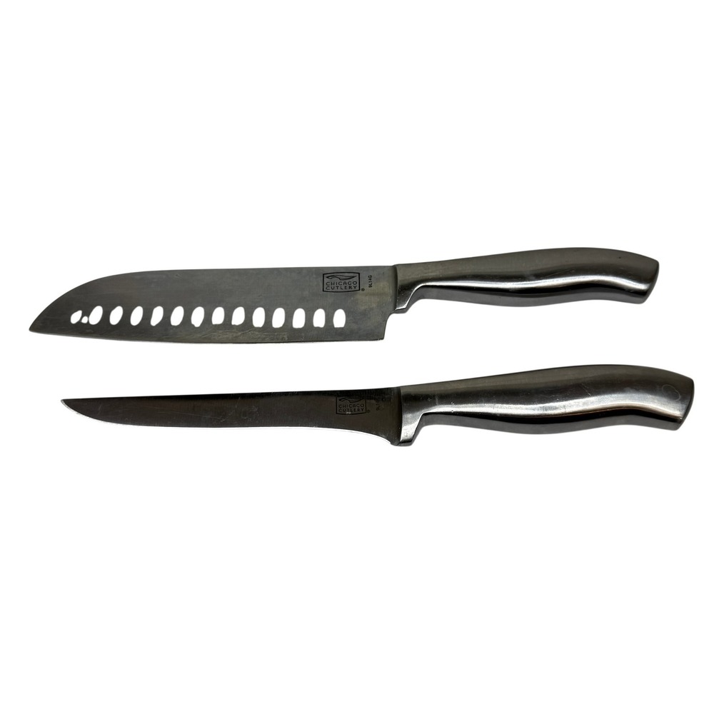 Chicago Cutlery 2-Piece Knife Set: Santoku & Fillet/Boning Knives Stainless